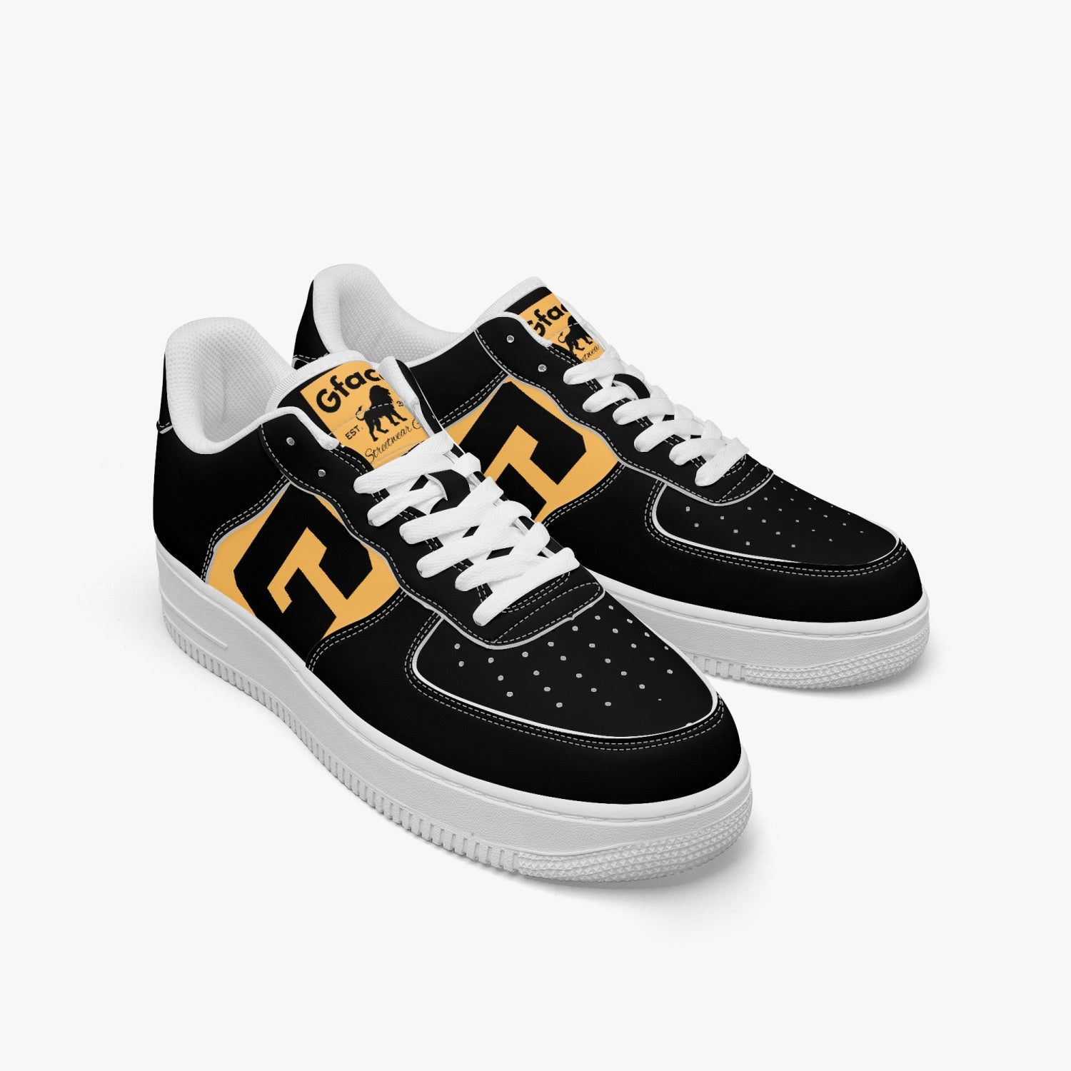 GFACE AF1 Low-Top Leather Sports Sneakers