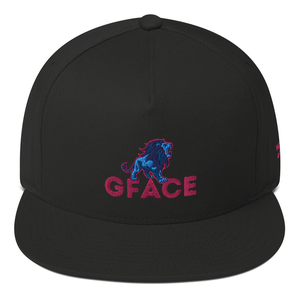 Flat Bill Cap Gface Lion Logo (Multiple Colors)