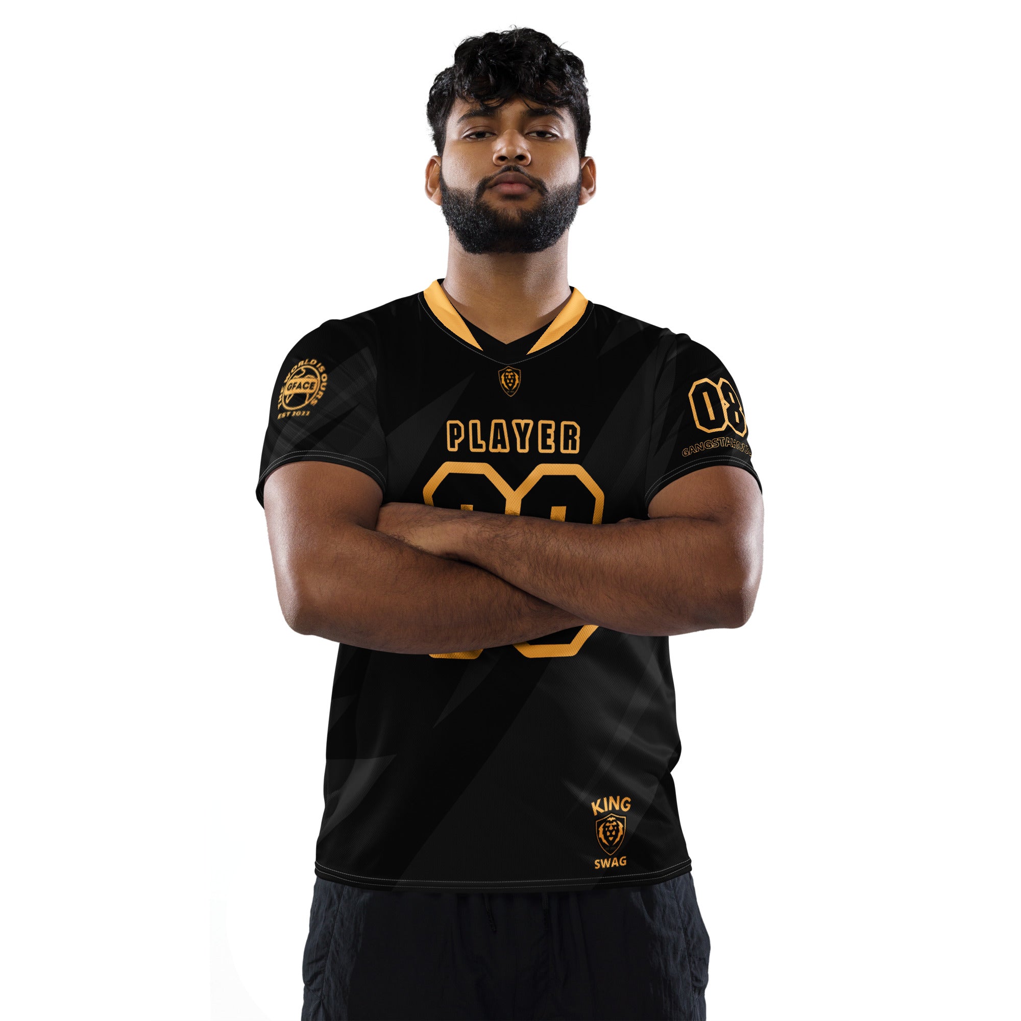 unisex sports jersey Gangstahood Usa Player King Swag