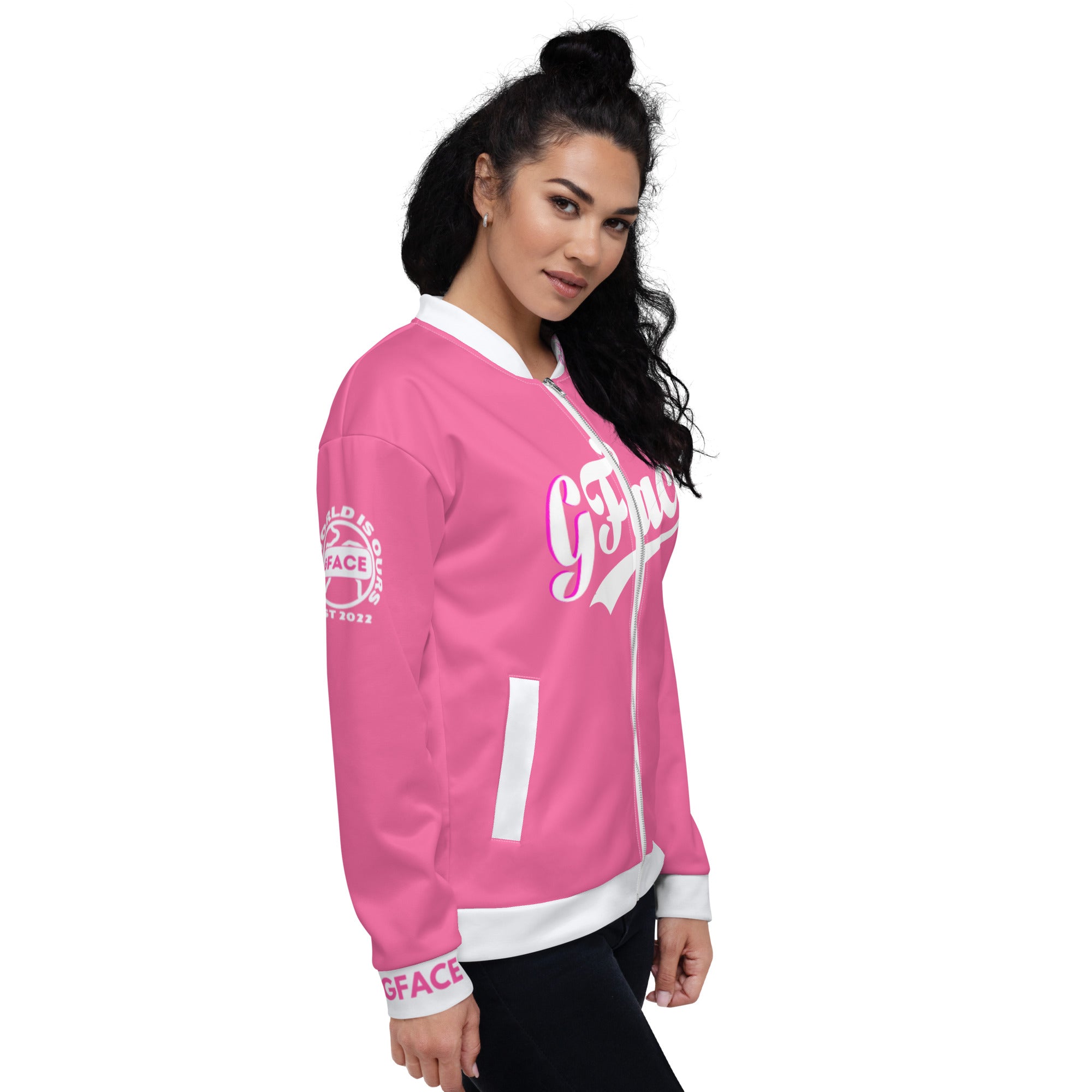 Unisex Bomber Jacket 2-tone (W/Pink) Gface Vip Legit
